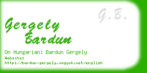 gergely bardun business card